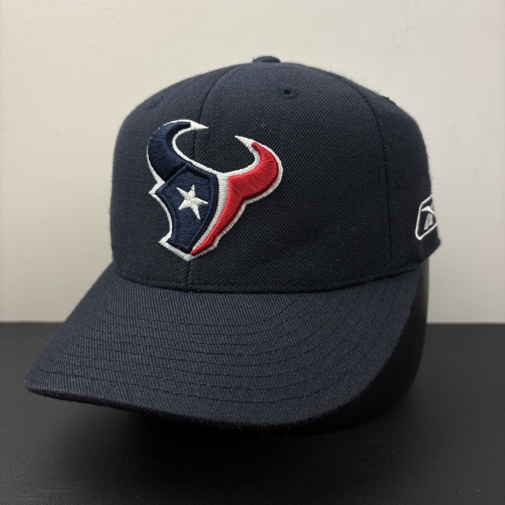 Vintage Y2K Reebok Houston Texans Fitted Hat Size 7 Blue NFL  Embroidered Cap
